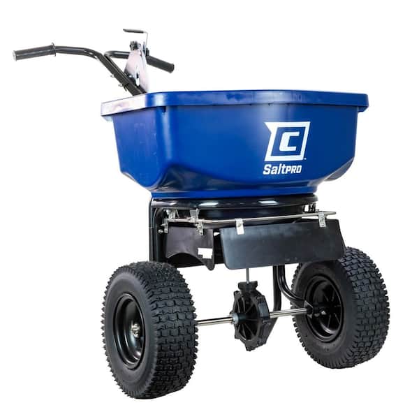 80 lbs. 18000 sq. ft. Salt Pro Professional Broadcast Ice Melt and Salt Spreader with Baffles