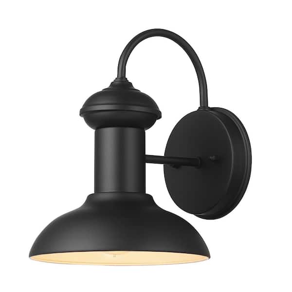 Globe Electric Martes Matte Black Industrial Indoor/Outdoor 1-Light Wall Sconce