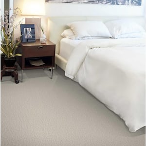 Tidal Tweed - Stone - Gray 13.2 ft. 39.23 oz. Wool Loop Installed Carpet