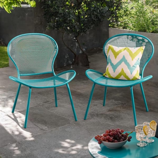 Patio Dining Chair Metal Chairs Set of 2