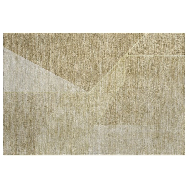 Dream Shag Premium Machine Washable Abstract ADS648 Beige 2 ft. x 3 ft. Accent Rug
