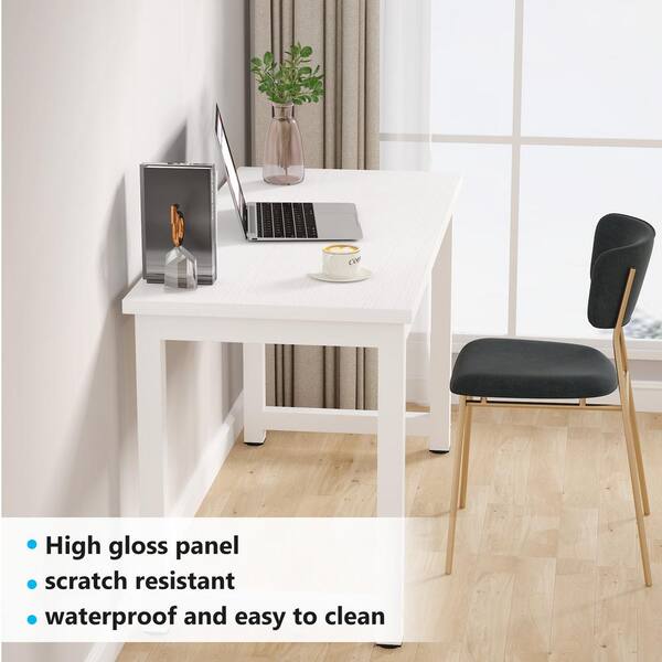 white gloss large desk