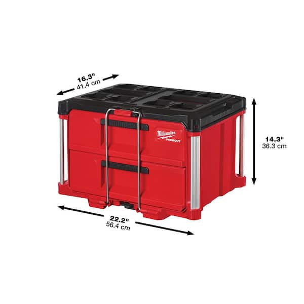 Milwaukee PACKOUT 22 in. 2-Drawer and Dolly 249819-245941 - The
