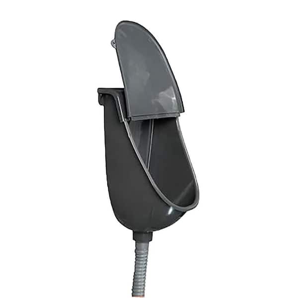 Non-electric Waterless Composting Toilet System Wall Mounted Plastic Urinal with Lid Odor Control White