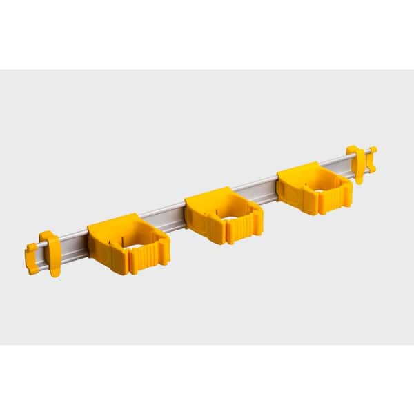 21.5 in. Yellow Garage, Garden and Sports Tool Organizer with 3 One-Size-Fits-All Tool Holders