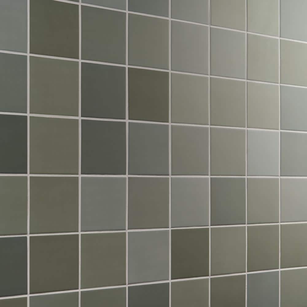 Sage Green Matte Porcelain 5x5 Wall Tile