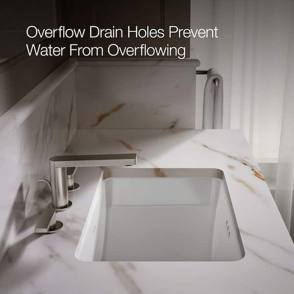 KOHLER Ladena 20-7/8 in. Undermount Bathroom Sink with Glazed