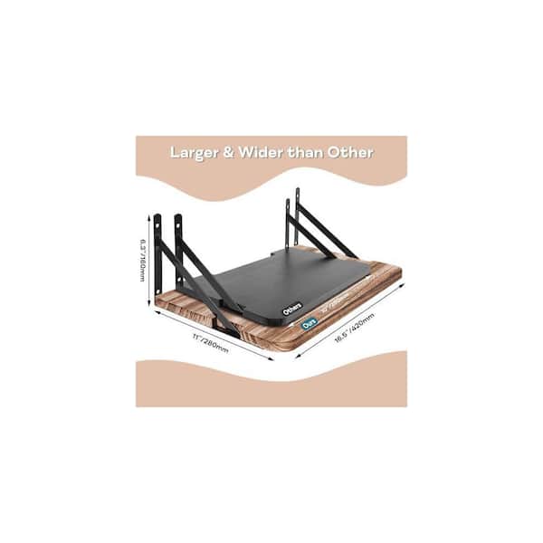 Vrbgify Wall Mount Projector Router Shelf 16.2 x 11 in. Wood Metal