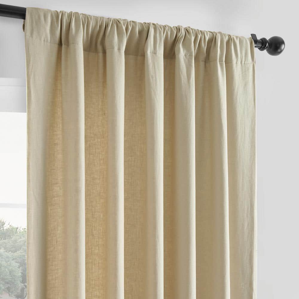 Walnut Beige Linen Room-Darkening Window Panel, 50" x 108"