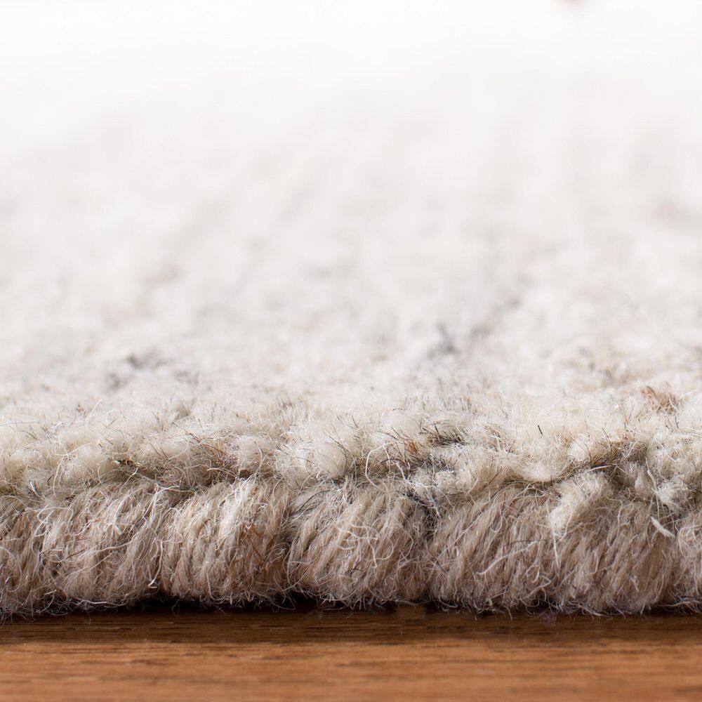 Elegant Ivory Hand-Tufted Wool Rectangular Rug 4' x 6'