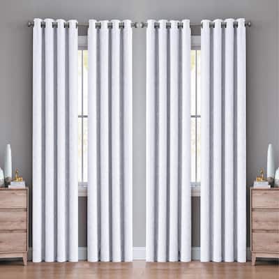 White 96 In Blackout Curtains, 96 Inch White Curtains