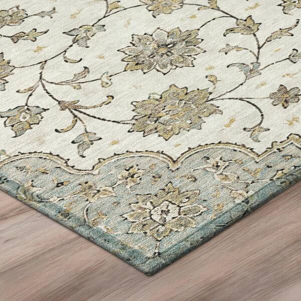 Chantille Machine Washable Indoor/Outdoor Abstract ACN3081 Ivory 2 ft. x 7 ft. Runner Rug