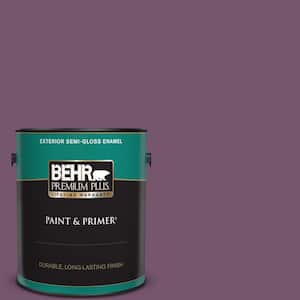 1 gal. #PMD-87 Exotic Orchid Semi-Gloss Enamel Exterior Paint & Primer