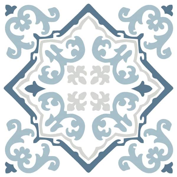 Alina Blue 6 in. W x 6 in. L Vinyl Peel and Stick Tile Sample