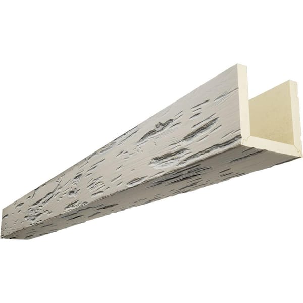 Ekena Millwork Endurathane 8 in. H x 12 in. W x 18 ft. L Pecky Cypress Driftwood Faux Wood Beam