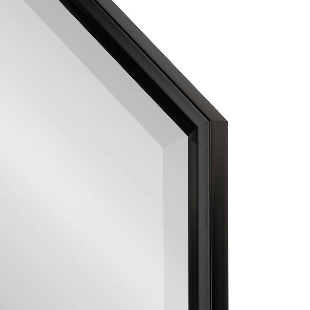 Sleek Hexagon Full-Length Black Vanity Mirror 35.7" x 27.5"