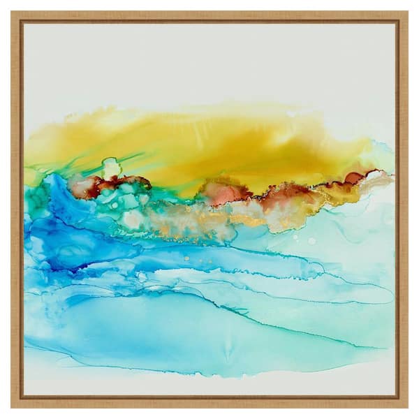 Amanti Art Sky Alive by Lera 22 in. W x 22 in. H. Canvas Wall Art Print Framed in Brown