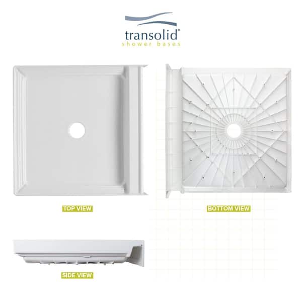 T3 34 in. x 60 in. Single Threshold Shower Base in White T3 34 in. x 60 in. Single Threshold Shower Base in White