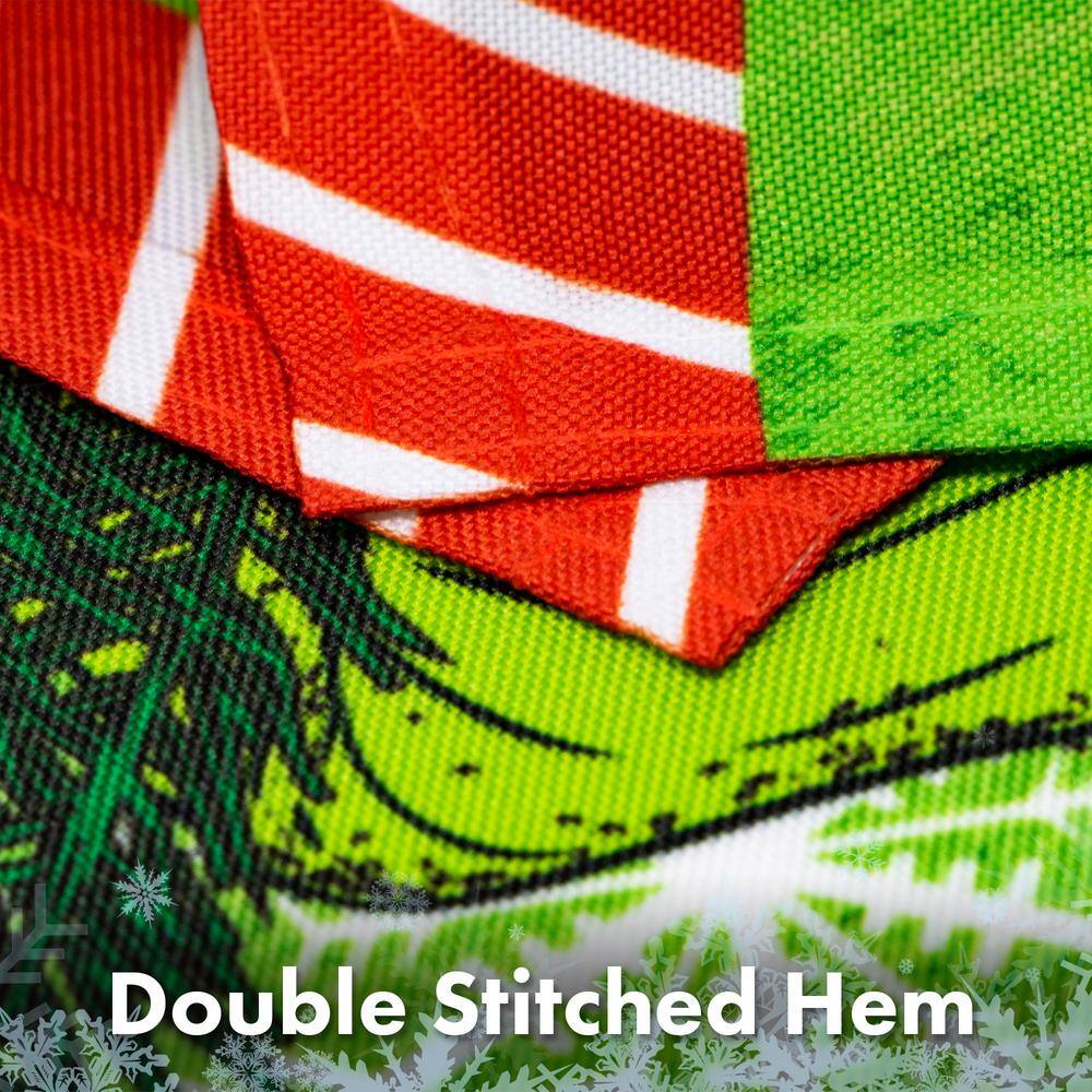 Festive Green and Red Christmas Mittens Garden Flag