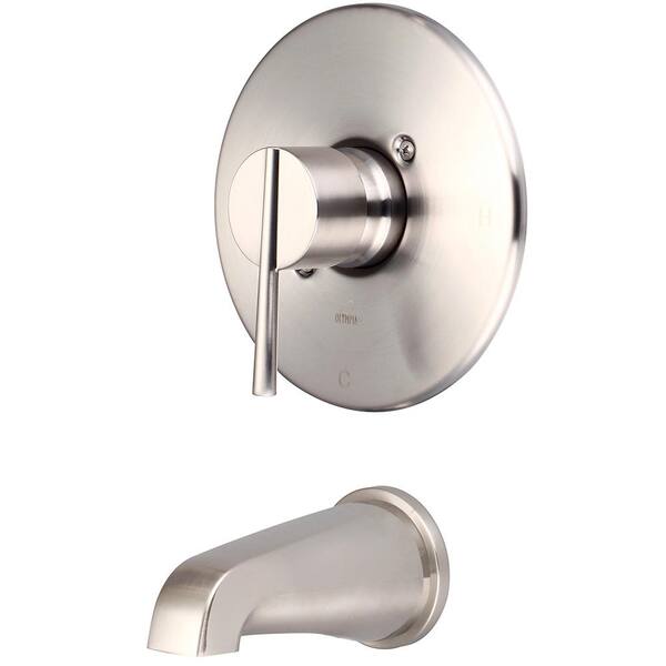 Olympia Faucets i2v 1-Handle Wall Mount Tub Trim Kit in Brushed Nickel (Valve not Included)