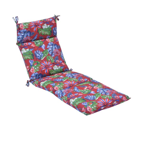 Hampton Bay Ruby Tropical Outdoor Chaise Lounge Cushion