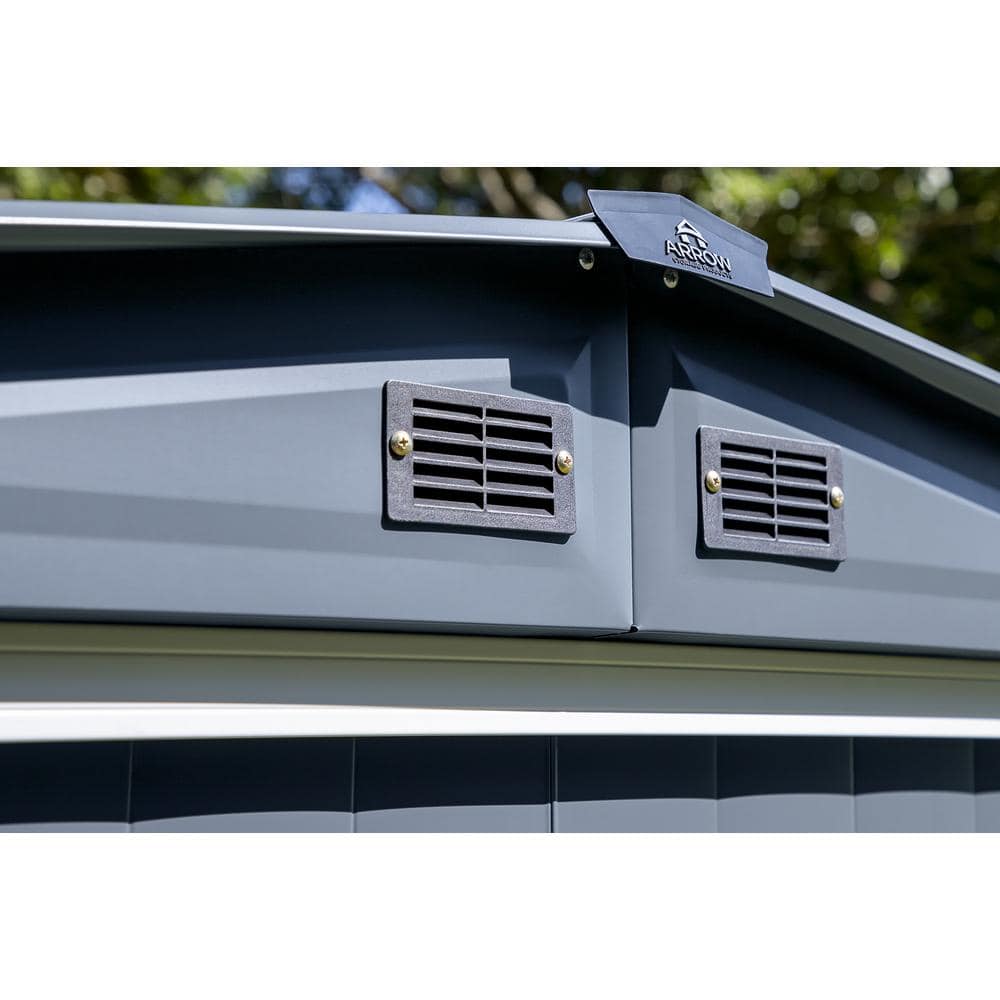 Gray 11 ft x 5 ft Steel Utility Storage Shed