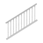 Bella Premier Series 6 ft. x 36 in. White Vinyl Stair Rail Kit with Colonial Balusters