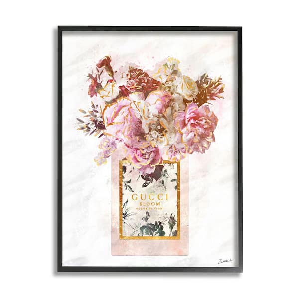 Abstract Flower Framed in Pink - 16 x 16