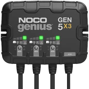 Genius 3-Bank, 15-Amp (5-Amp Per Bank) Fully-Automatic Smart Marine Charger