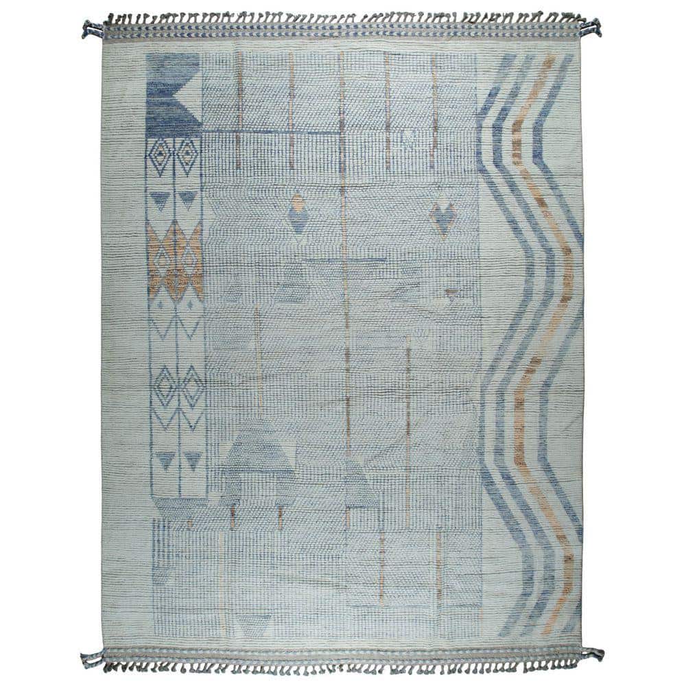 EORC Multicolored Hand-Knotted Wool Abstract Marrakech Handspun ...