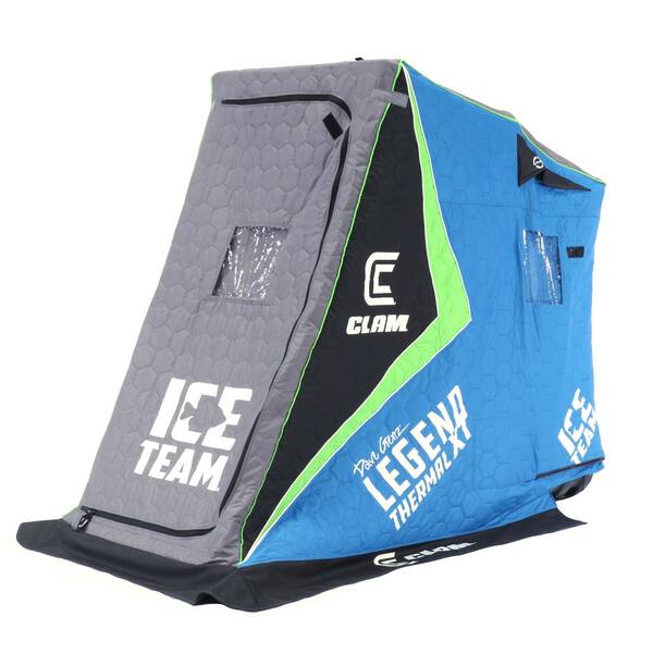 Clam Legend XT Thermal Ice Team Edition - 1 Angler Ice Fishing Shelter  16674 - The Home Depot