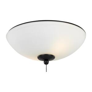 Dimmable 12 in. Matte Black Ceiling Fan LED Light Kit