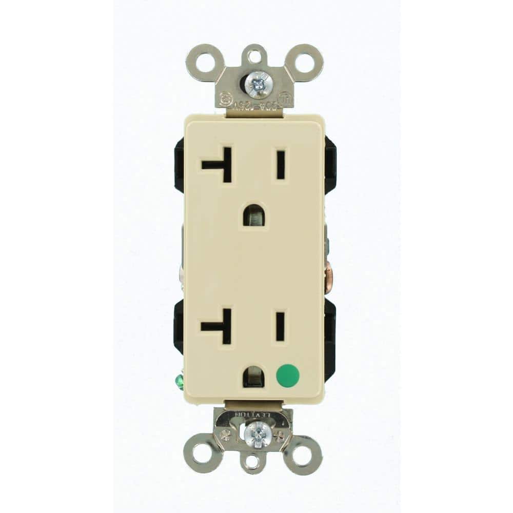 Decora Plus 20 Amp 125 V Hospital Grade Duplex Outlet/Receptacle, Ivory (1-Pack) 16362-HGI price history on PriceWatchPro