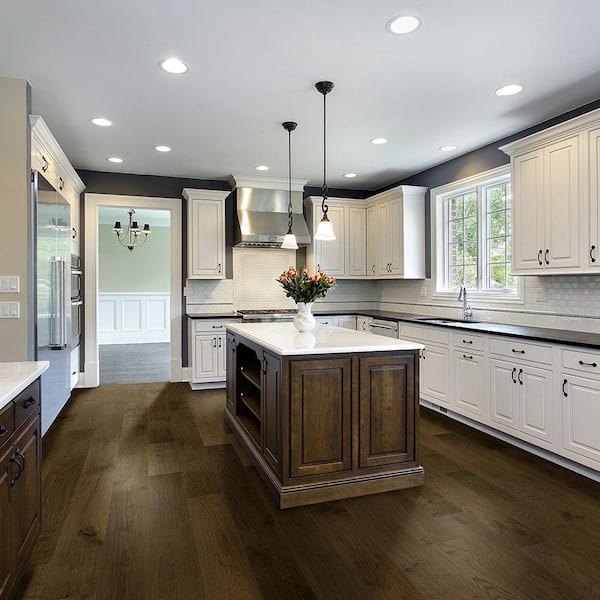 Dawn White Oak 3/8 in. T x 7.5 in. W Wire Brushed Engineered Hardwood Flooring (30.9 sqft/case)
