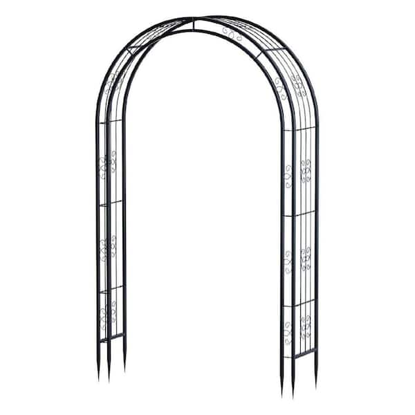 Garden 88 in. Steel Arch Arbor Trellis Outdoor for Climbing Plants Outdoor, Yard, Garden, Climbing Plants