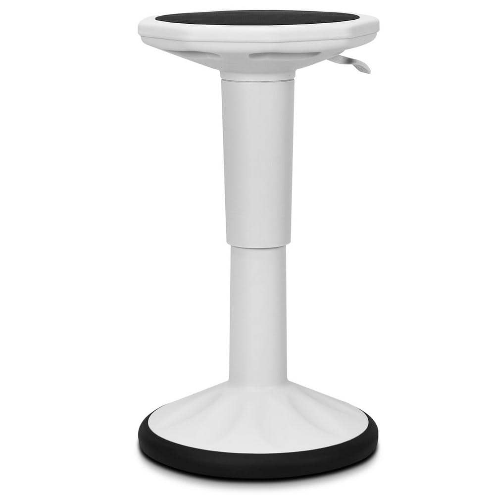 White Wobble Chair Active Learning Stool with Adjustable Height