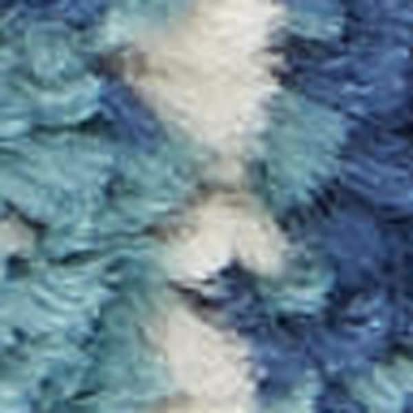 7 ft. x 10 ft. Ivory Tan and Blue Abstract Distressed Non Skid Area Rug