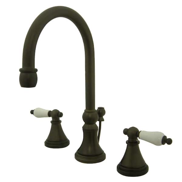 Kingston Brass Governor 8 in. Widespread 2-Handle Bathroom Faucet in Oil Rubbed Bronze