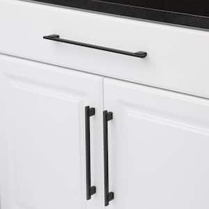 12-5/8 in. (320 mm) Center-to-Center Matte Black Contemporary Drawer Pull