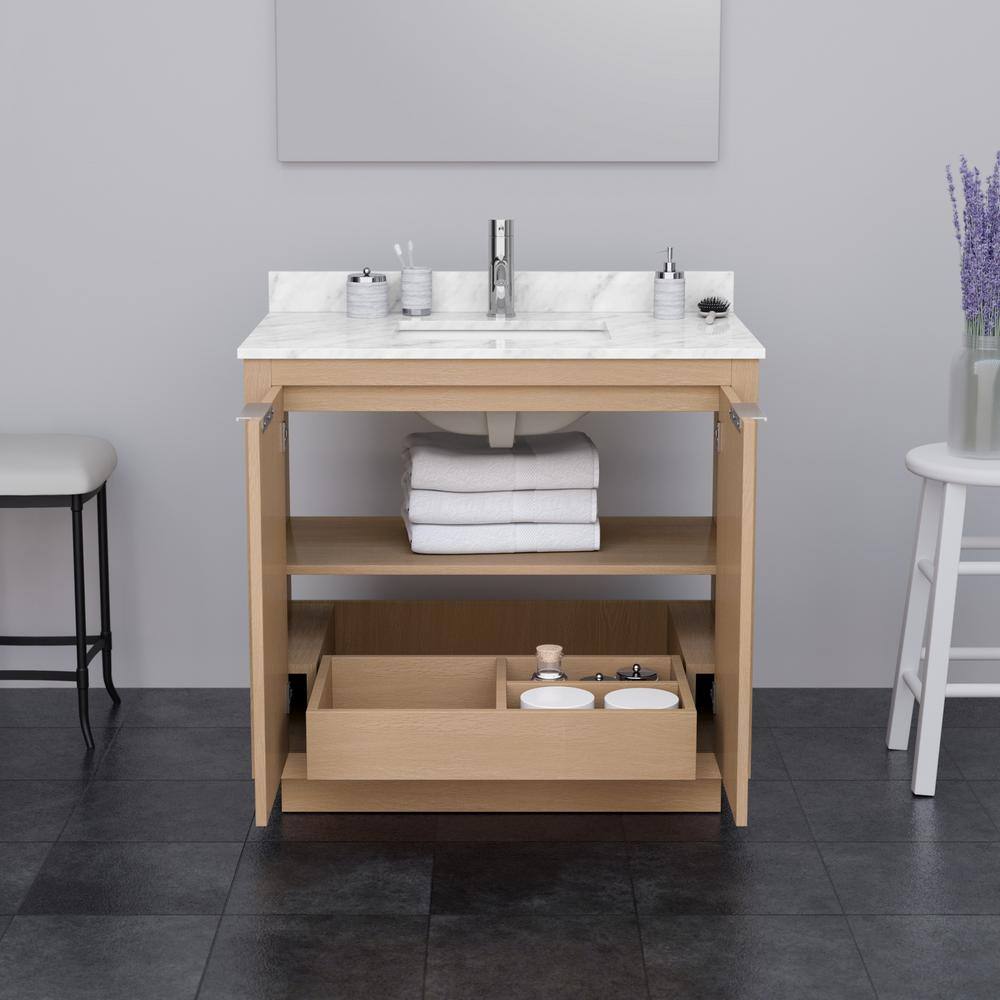 Maroni Light Straw 35" Hardwood Freestanding Vanity Base