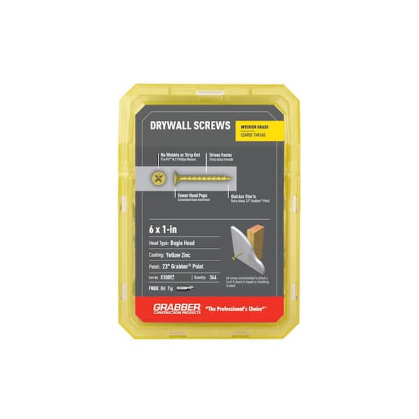 Grabber #6 1 in. Phillips Bugle Head Wood Screw (1 lb. Box) X100YZ