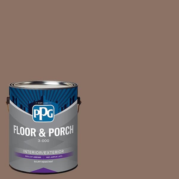 PPG 1 gal. PPG1073-6 Derby Brown Satin Interior/Exterior Floor and Porch Paint