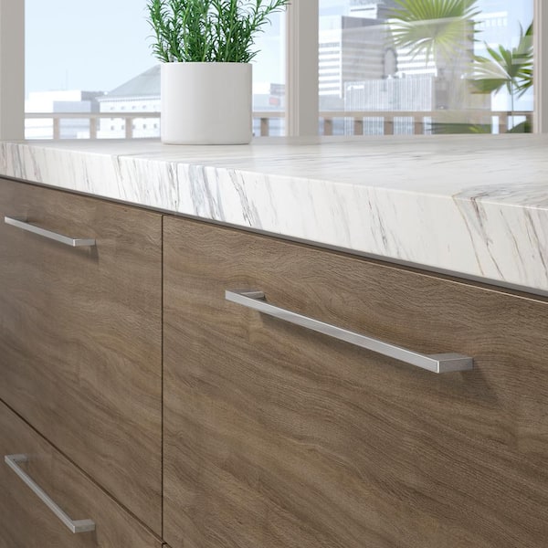 Armadale Collection 12-5/8 in. (320 mm) Modern Chrome Rectangular Cabinet Bar Pull