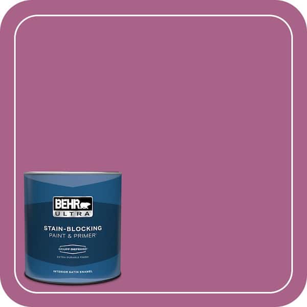 BEHR ULTRA 1 qt. #690B-6 Wild Mulberry Extra Durable Satin Enamel Interior Paint & Primer