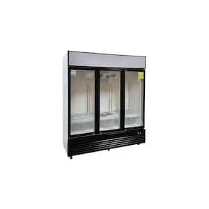 74.5 in. 59.06 cu. ft. Beverage 3 Glass Door Merchandiser Commercial Refrigerator EG1672F Black
