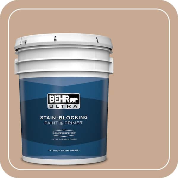 BEHR ULTRA 5 gal. #ECC-42-1 Fox Hill Extra Durable Satin Enamel Interior Paint & Primer