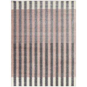 Matilde Pink 5 ft. x 7 ft. Striped Area Rug