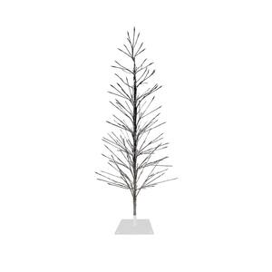 Alpine Corporation Indoor Outdoor Artificial Christmas Tree With Multi Colored Led Lights Silver Bys144mc The Home Depot
