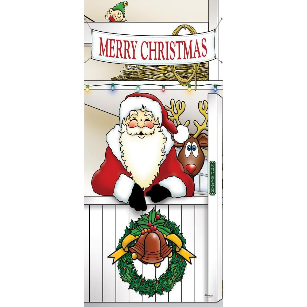 Father Christmas & Rudolph Personalised Christmas Banner
