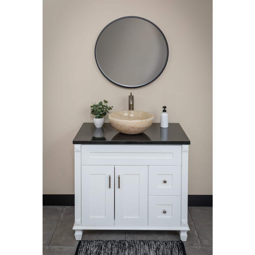 16.5'' Off-White Jurassic Onyx Round Vessel Sink